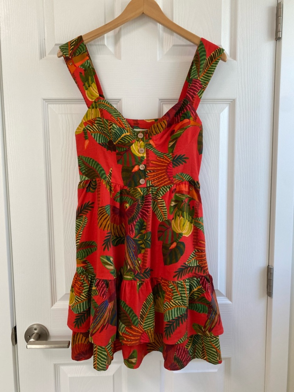 FARM Rio Red Forest Birds Dress - Picture 2 of 12